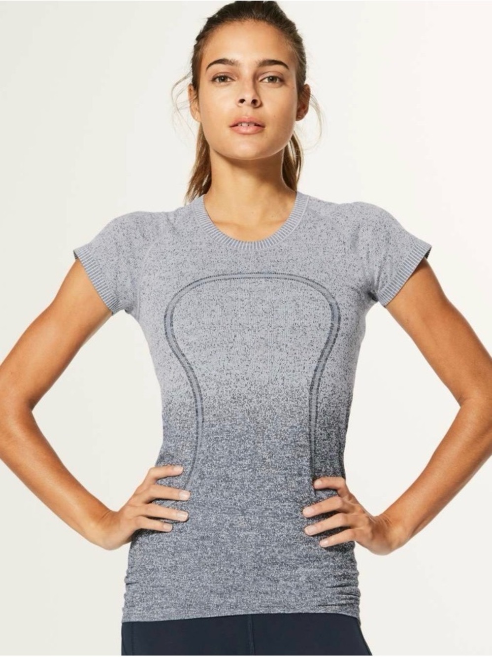 Lululemon swiftly sz 8 Ombre Gray Performance Tee - Short Sleeve Women’s Top